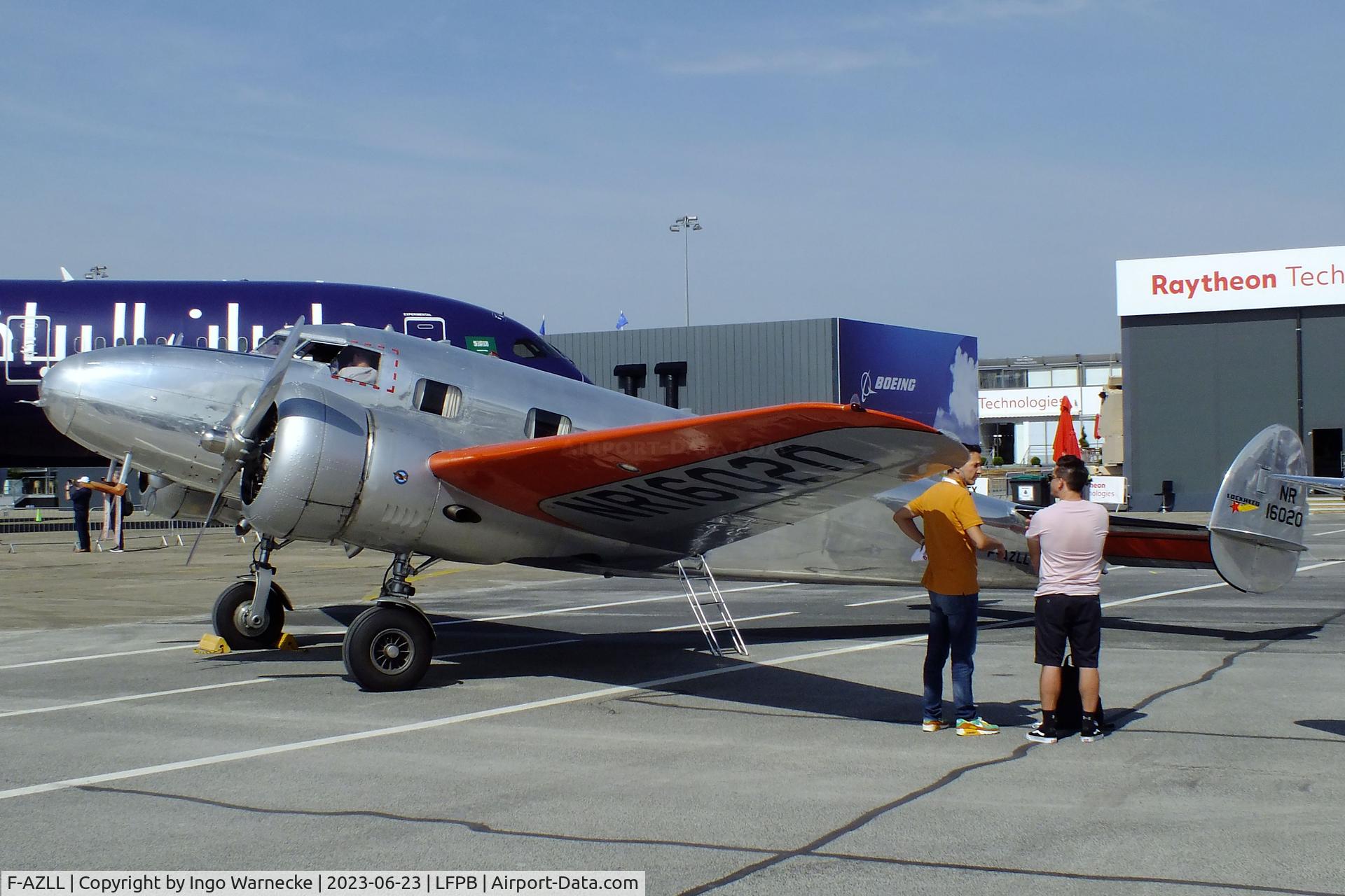 F-AZLL, 1941 Lockheed 12A Electra Junior C/N 1287, Lockheed 12A Electra Junior at the Aerosalon 2023, Paris