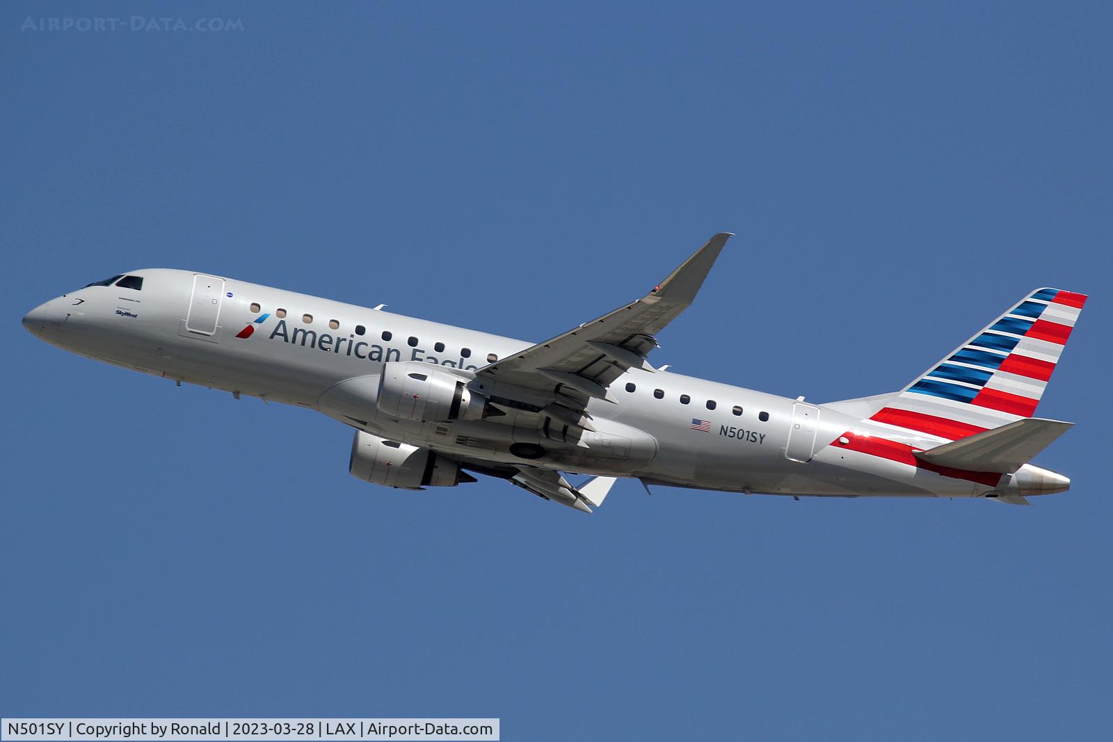 N501SY, Embraer 170-200LR C/N 17000882, at lax