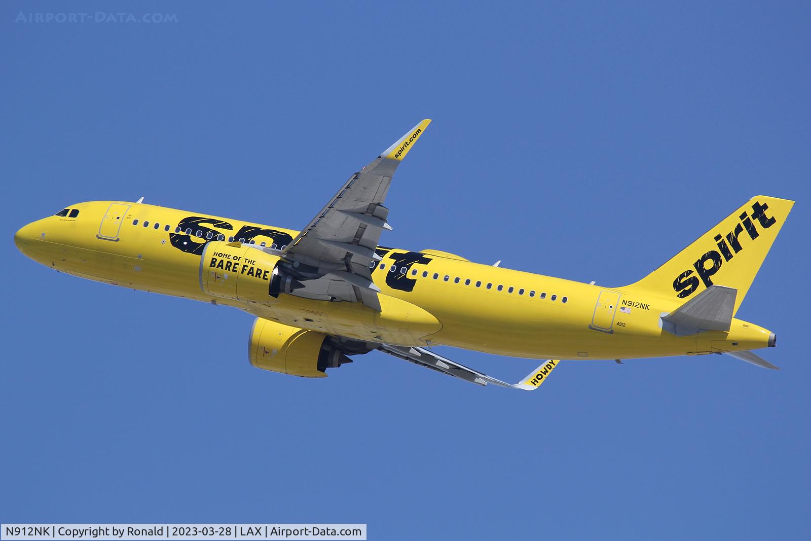 N912NK, 2018 Airbus A320-271N C/N 8038, at lax