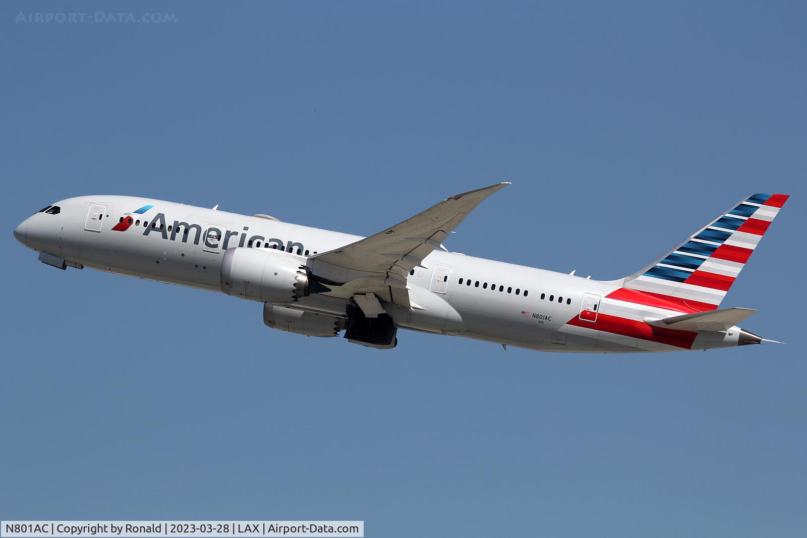 N801AC, 2015 Boeing 787-8 Dreamliner Dreamliner C/N 40619, at lax