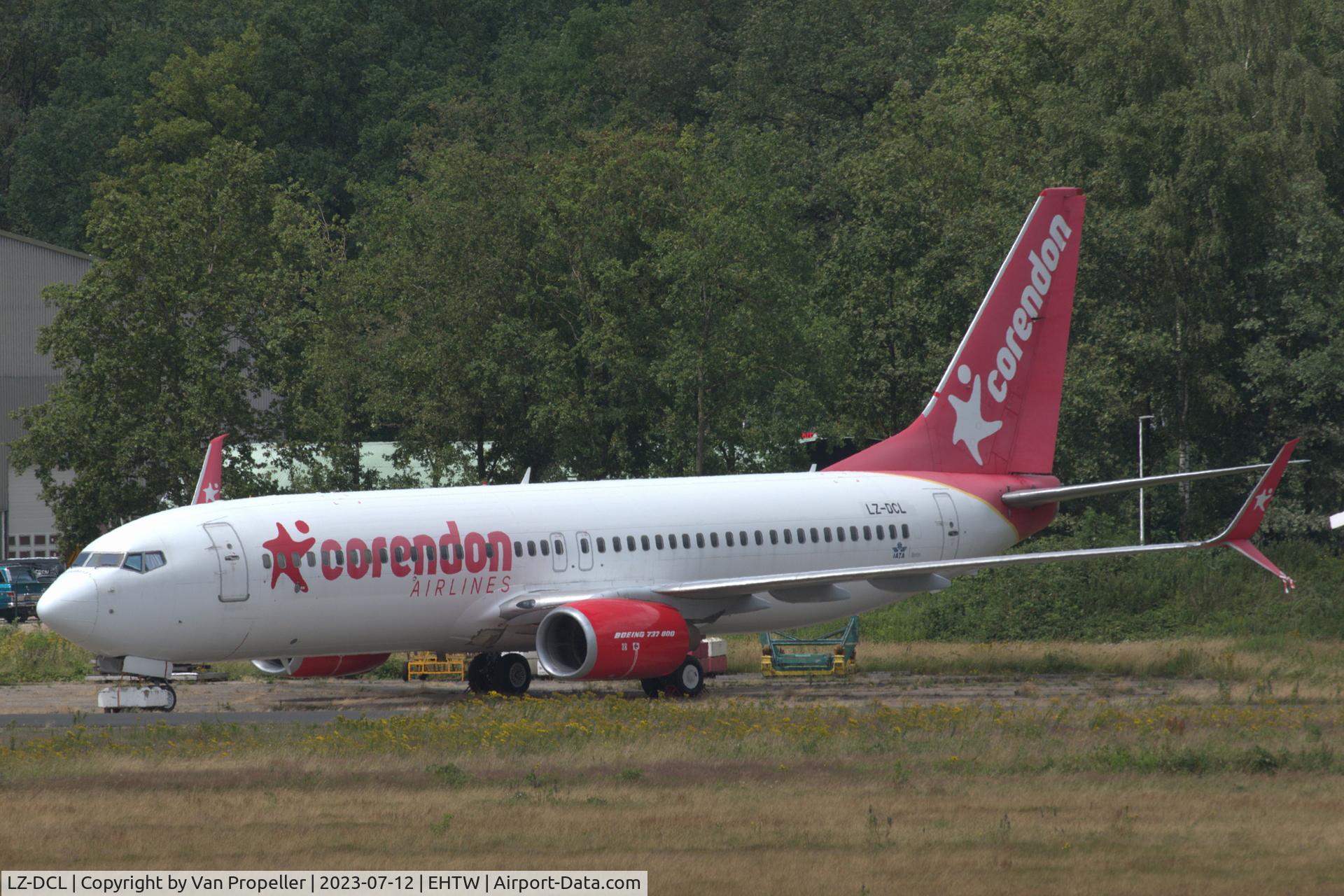 LZ-DCL, 2006 Boeing 737-81B C/N 34252, Ex Corendon Airlines Boeing 737-81B parked with Aircraft End-of-Life Solutions at Twente airport, the Netherlands, july 2023. To be demolished.