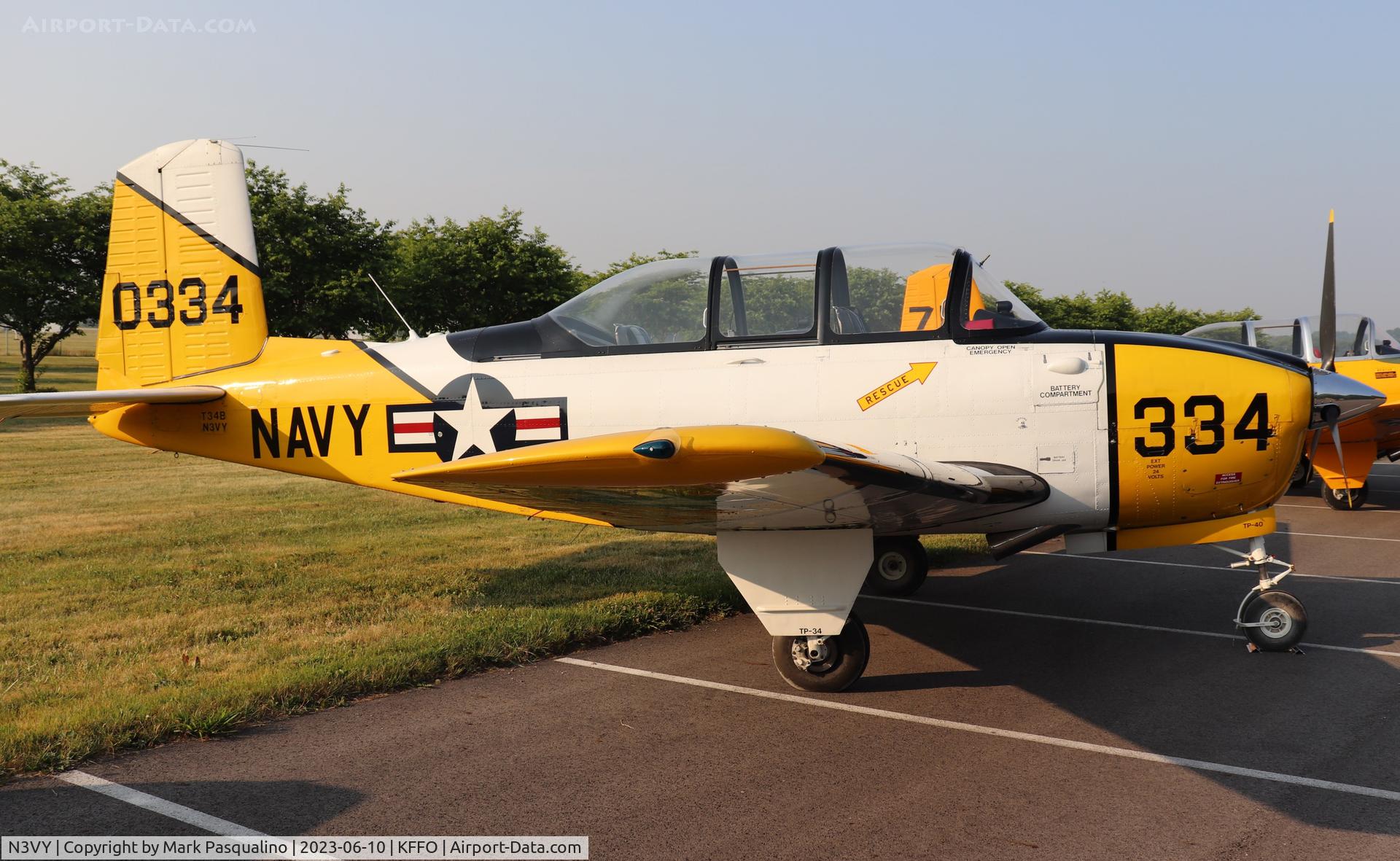 N3VY, 1957 Beech D-45 Mentor C/N BG-334, Beech T-34B