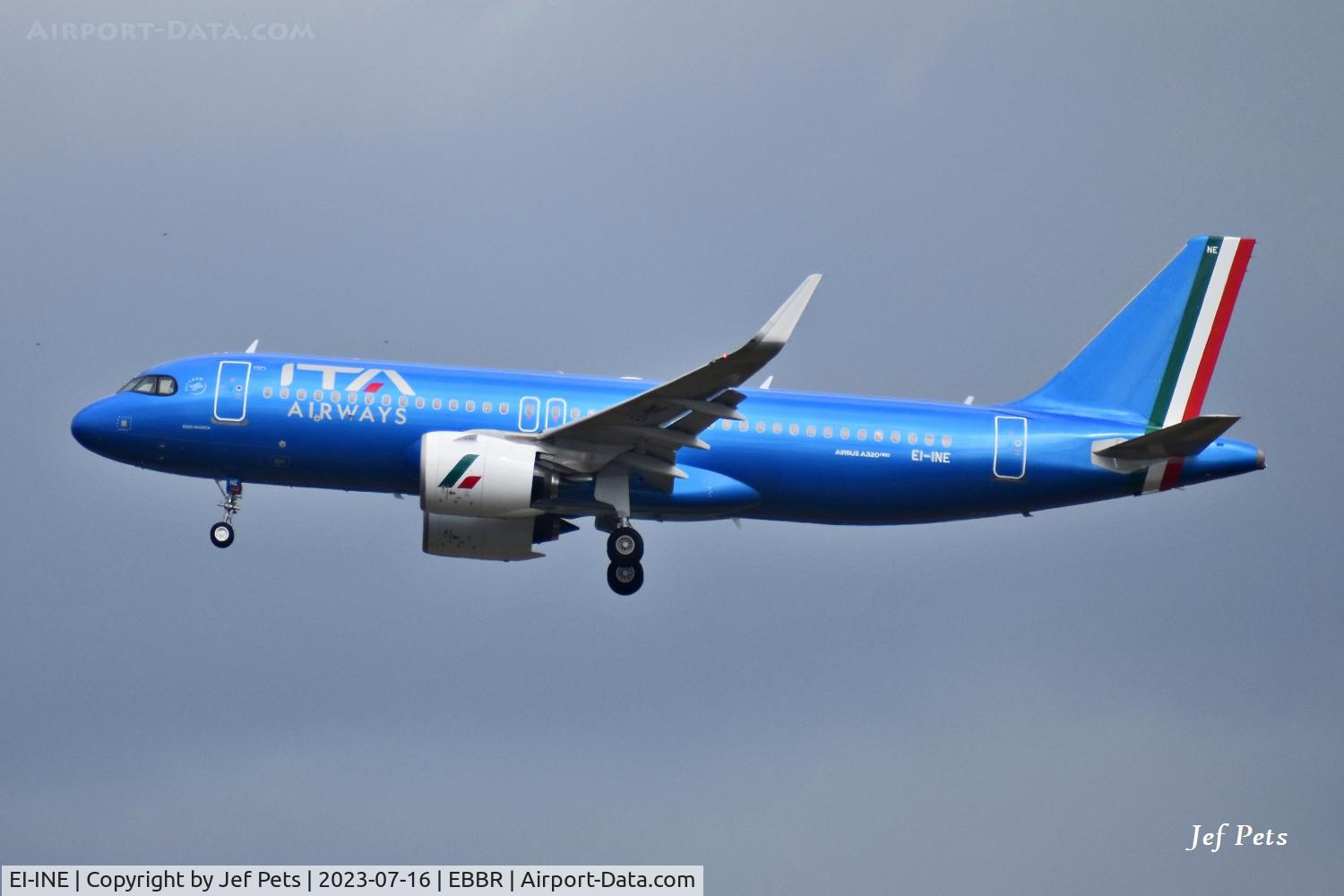 EI-INE, 2023 Airbus A320-271N C/N 11502, Landing at Brussels Airport.