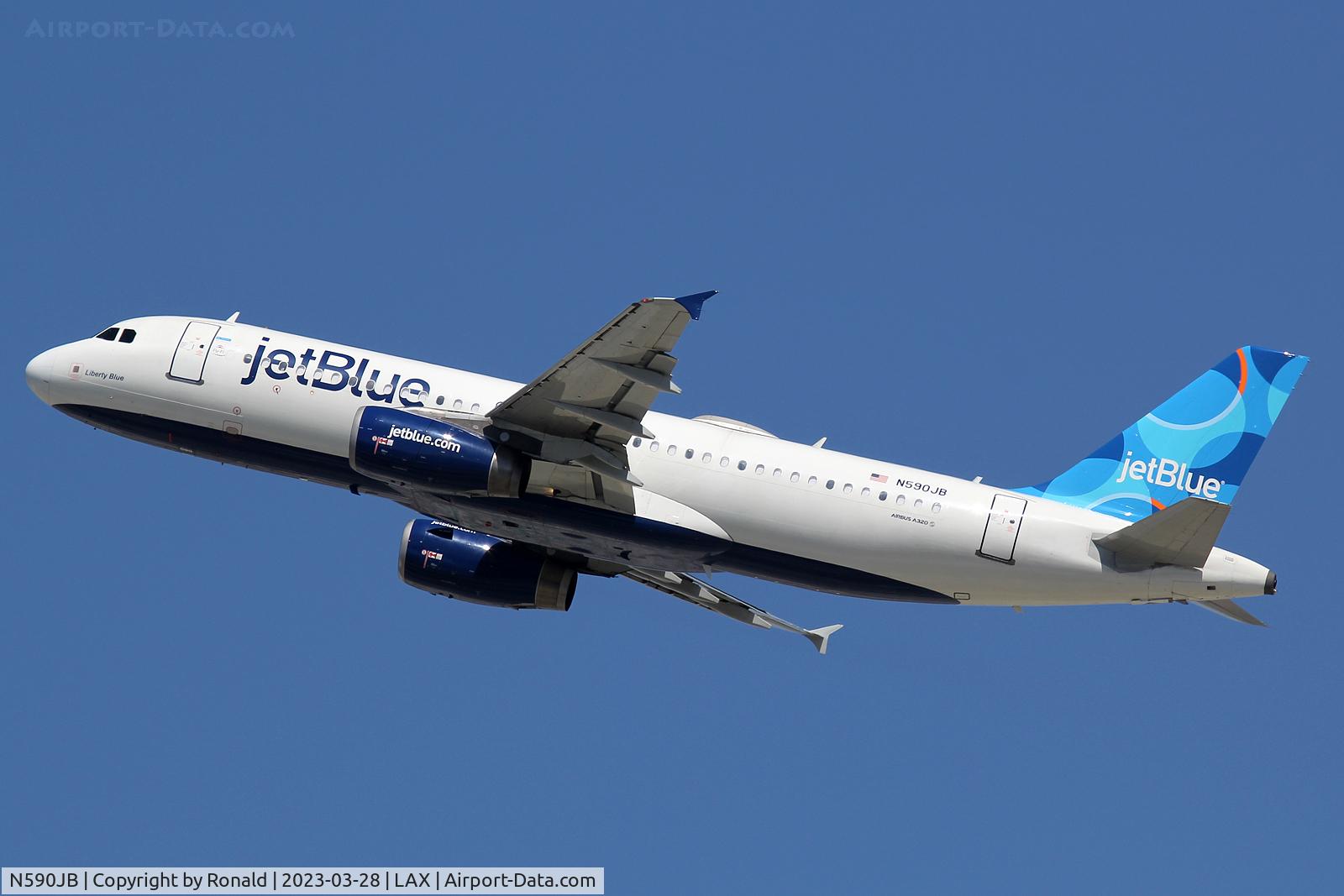N590JB, 2004 Airbus A320-232 C/N 2231, at lax