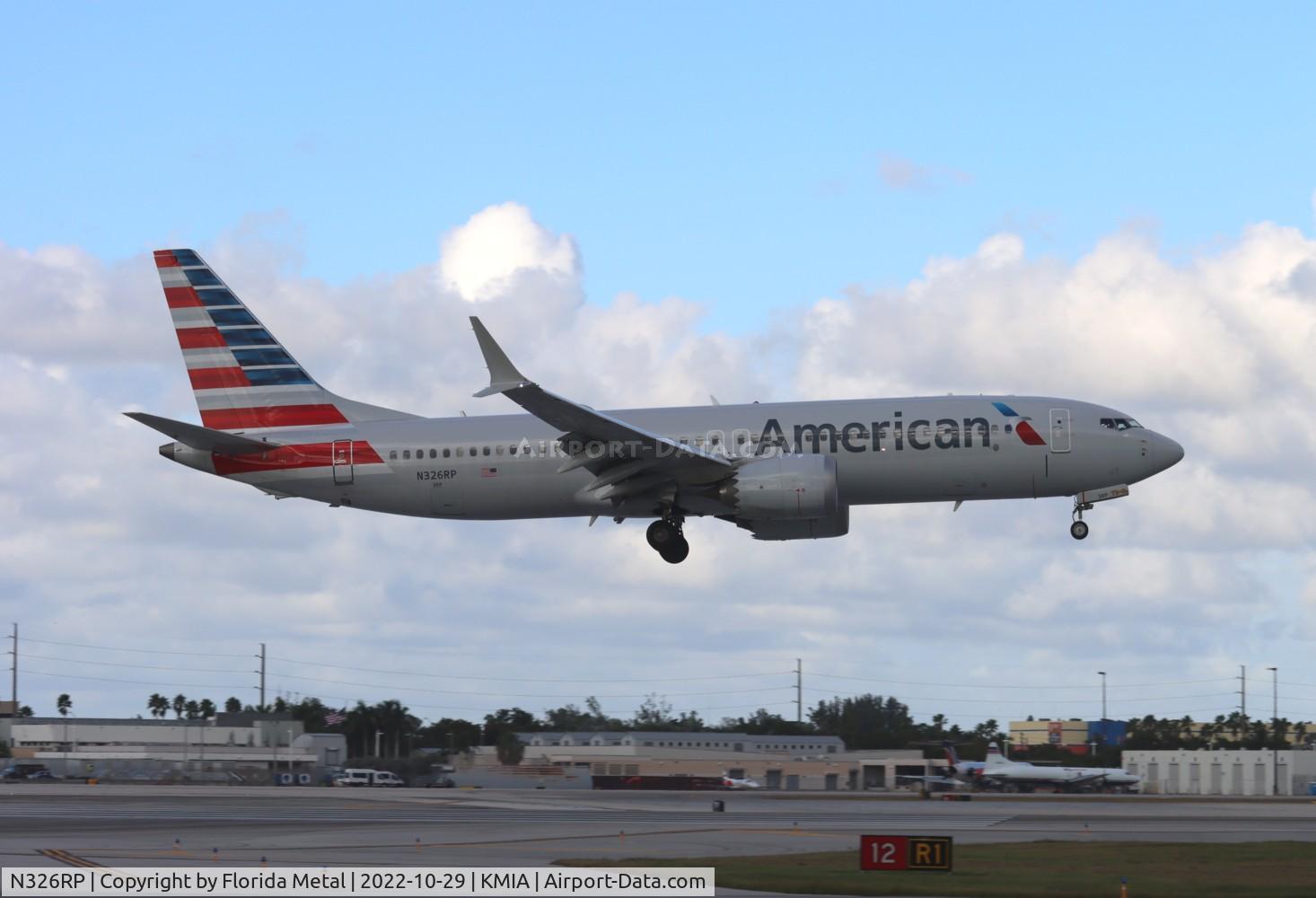N326RP, 2018 Boeing 737-8 MAX C/N 44456, AAL 737-8 MAX zx MEX-MIA