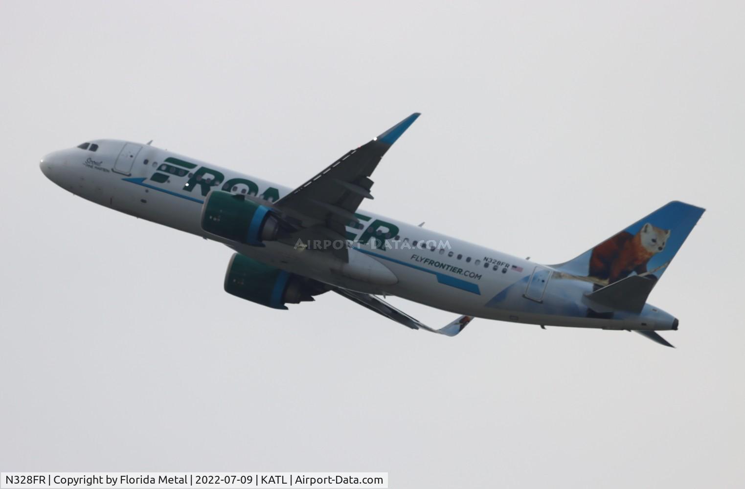 N328FR, 2018 Airbus A320-251N C/N 8118, FFT A32N Scout zx ATL-DEN