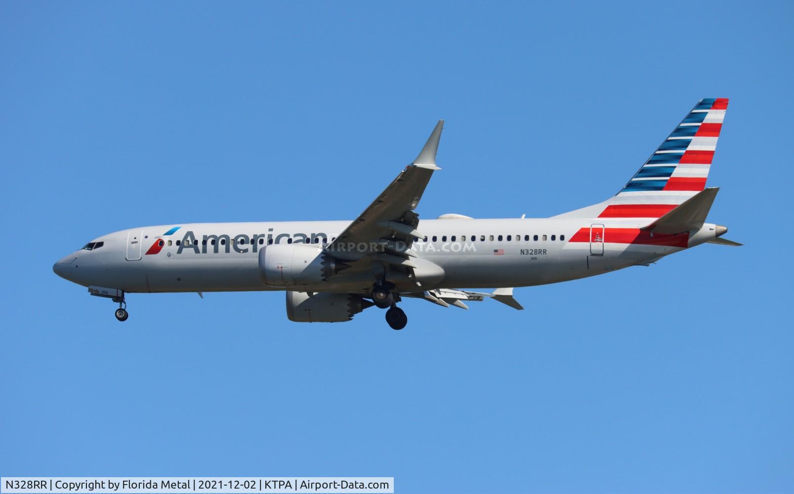 N328RR, 2018 Boeing 737-8 MAX C/N 44457, AAL 737-8 MAX zx MIA-TPA