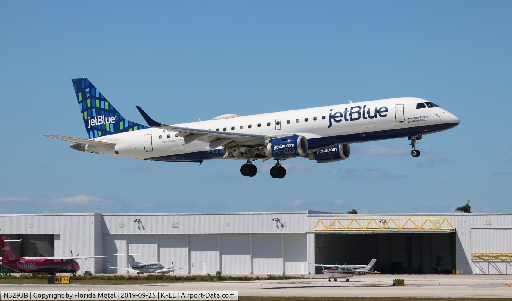 N329JB, Embraer ERJ-190-100 IGW 190AR C/N 19000433, JBU E190 zx MSY-FLL
