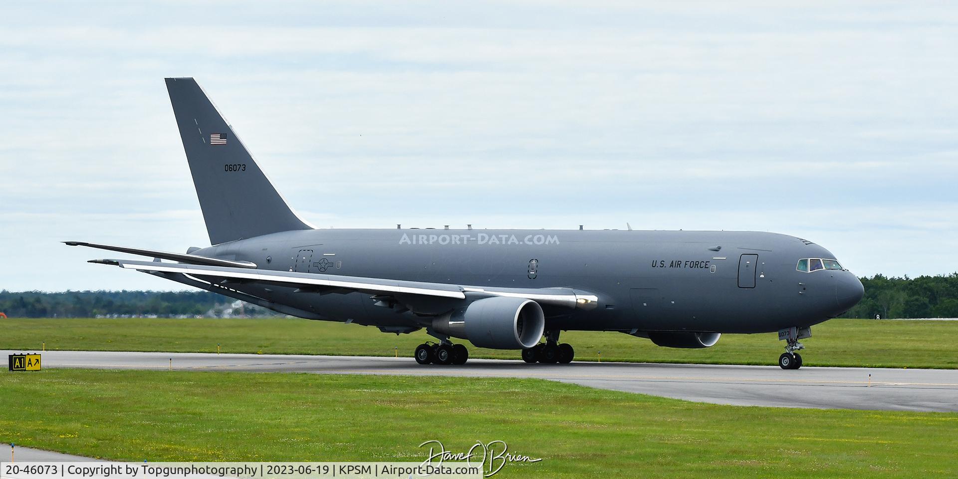 20-46073, 2021 Boeing KC-46A Pegasus C/N 1257/VH073, NICE31 taxiing to RW16