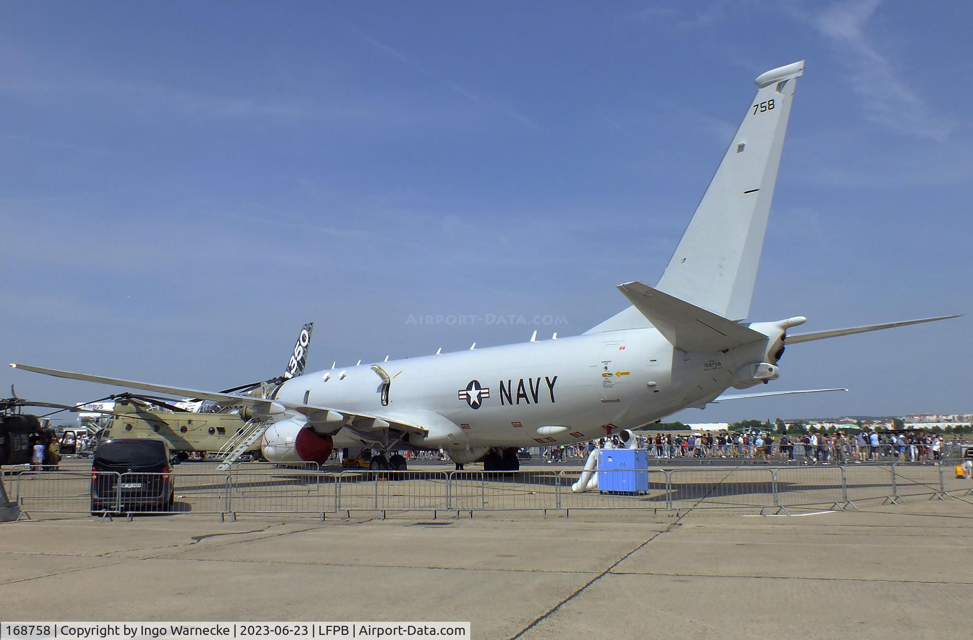 168758, 2014 Boeing P-8A Poseidon C/N 42254, Boeing P-8A Poseidon of the US Navy at the Aerosalon 2023, Paris