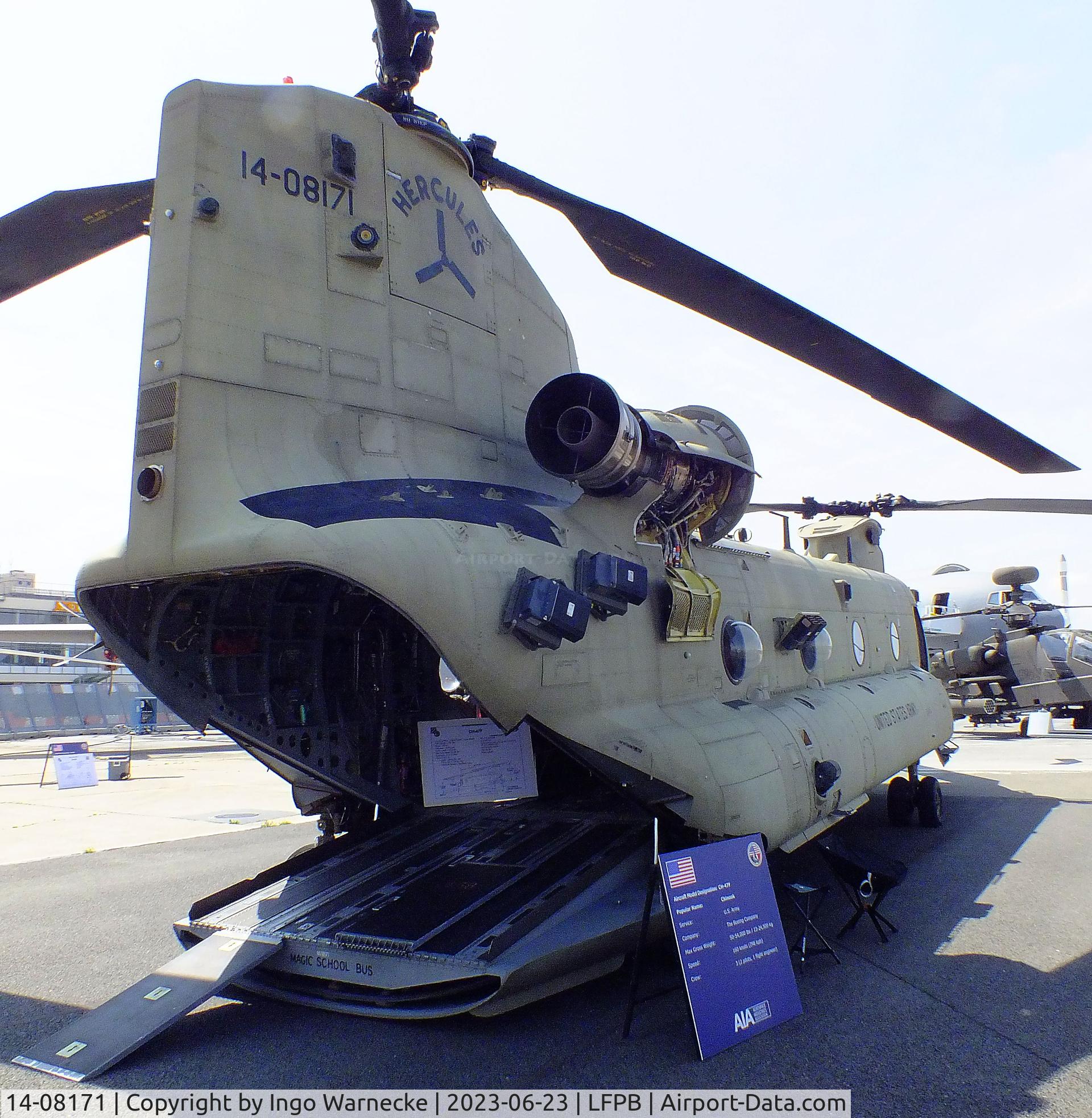 14-08171, 2014 Boeing CH-47F Chinook C/N M.8171, Boeing CH-47F Chinook of the US Army at the Aerosalon 2023, Paris