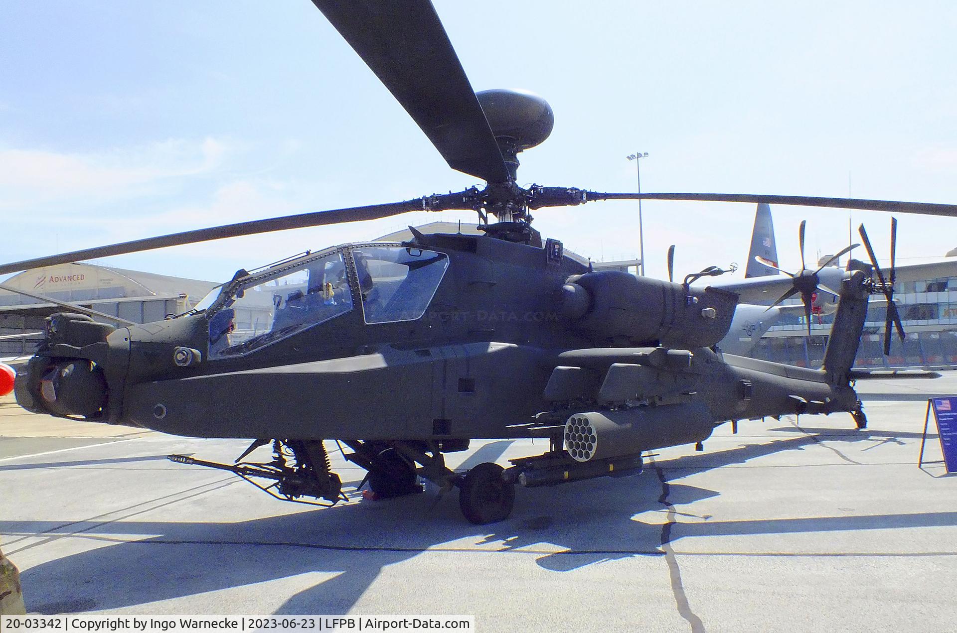 20-03342, 2020 Boeing AH-64E Apache Guardian C/N NM342, Boeing AH-64E Apache Guardian of the US Army at the Aerosalon 2023, Paris