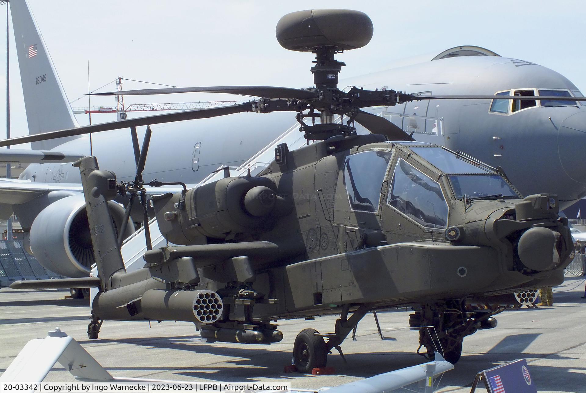 20-03342, 2020 Boeing AH-64E Apache Guardian C/N NM342, Boeing AH-64E Apache Guardian of the US Army at the Aerosalon 2023, Paris