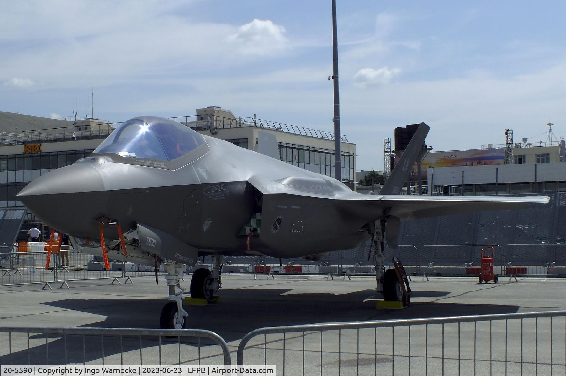 20-5590, 2022 Lockheed Martin F-35A Lightning II C/N AF-350, Lockheed Martin F-35A Lightning II of the USAF at the Aerosalon 2023, Paris