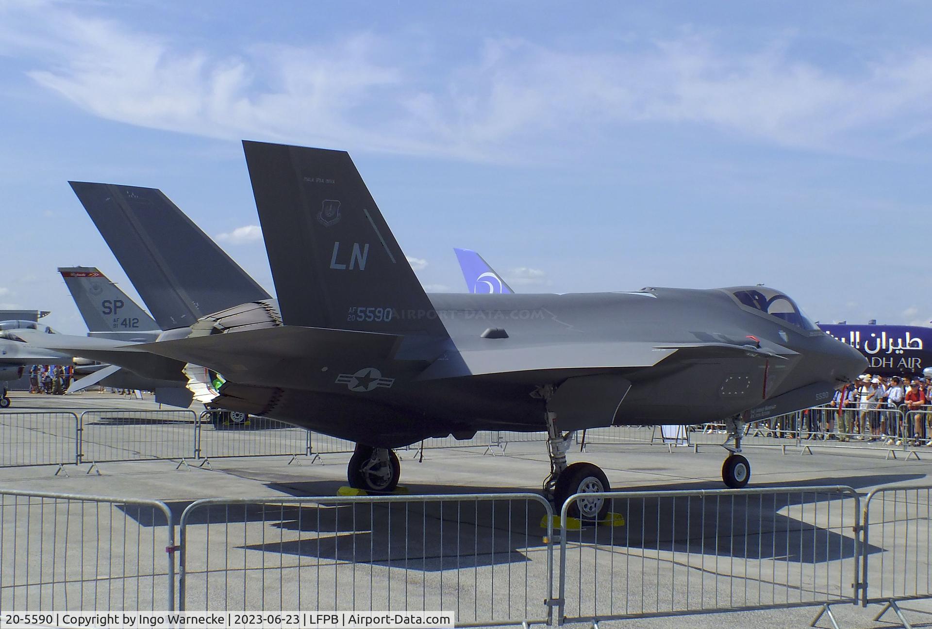 20-5590, 2022 Lockheed Martin F-35A Lightning II C/N AF-350, Lockheed Martin F-35A Lightning II of the USAF at the Aerosalon 2023, Paris