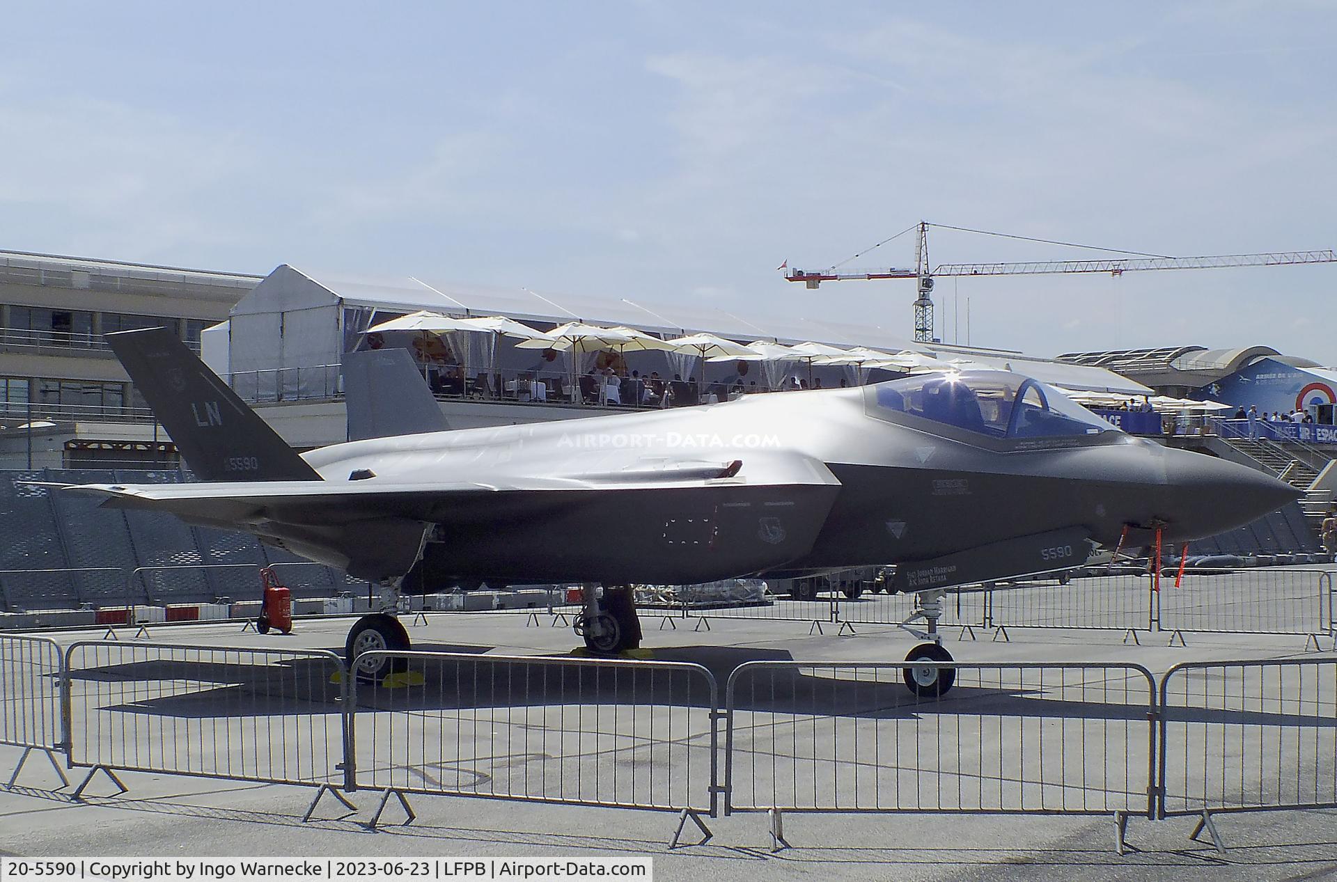 20-5590, 2022 Lockheed Martin F-35A Lightning II C/N AF-350, Lockheed Martin F-35A Lightning II of the USAF at the Aerosalon 2023, Paris