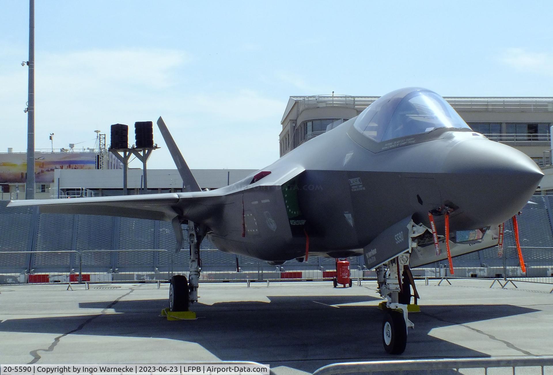 20-5590, 2022 Lockheed Martin F-35A Lightning II C/N AF-350, Lockheed Martin F-35A Lightning II of the USAF at the Aerosalon 2023, Paris