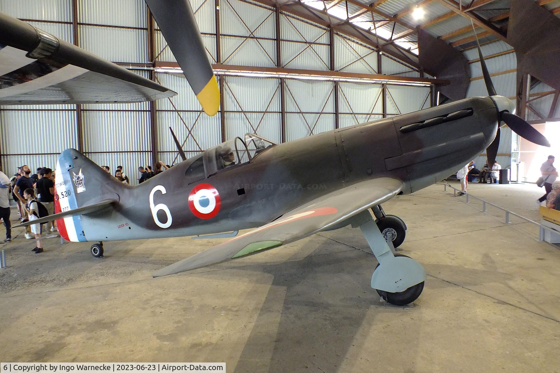 6, Dewoitine D.520 C/N 862, Dewoitine D.520 at the Musee de l'Air, Paris/Le Bourget