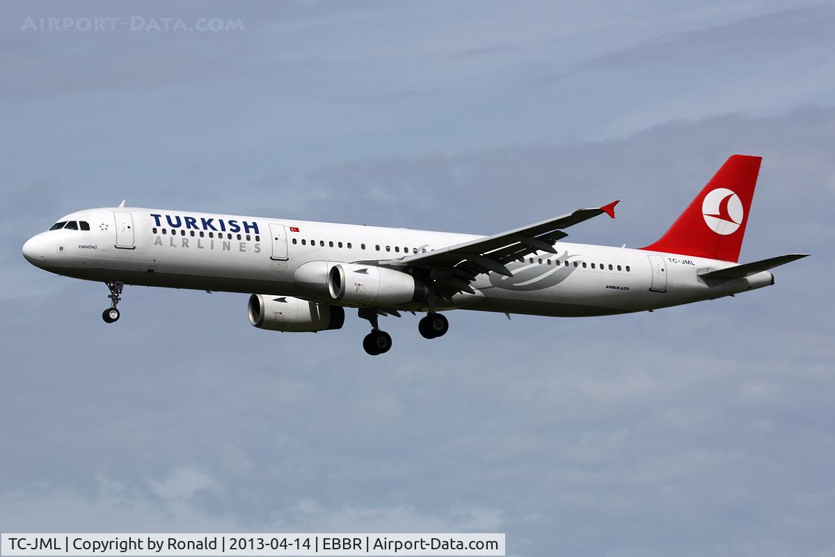 TC-JML, 2008 Airbus A321-231 C/N 3382, at bru