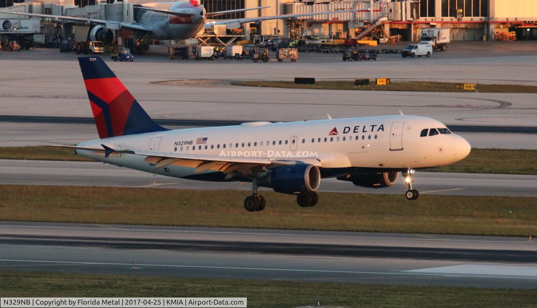 N329NB, 2001 Airbus A319-114 C/N 1543, DAL A319 zx MSP-MIA