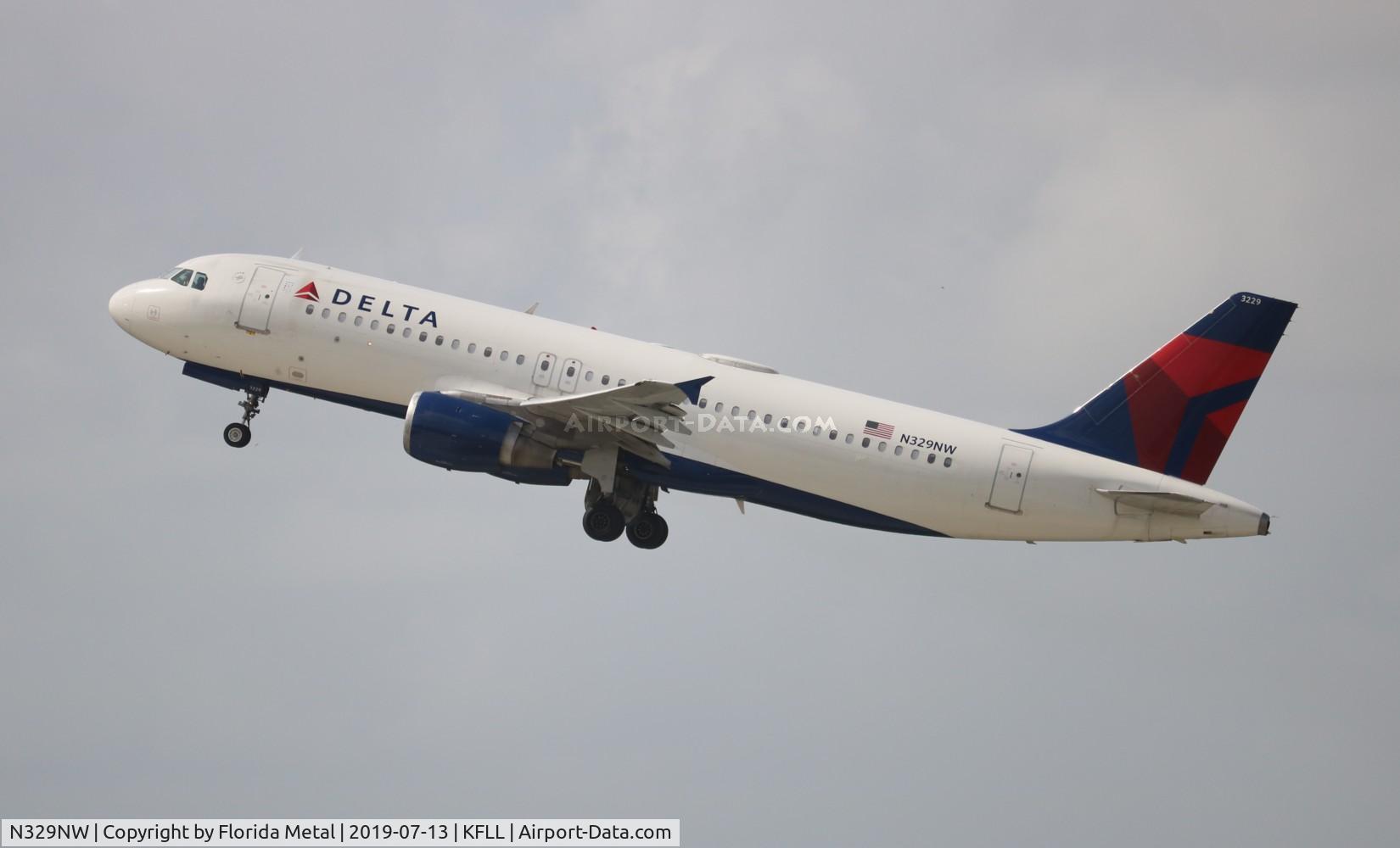 N329NW, 1992 Airbus A320-211 C/N 306, DAL A320 zx FLL-JFK