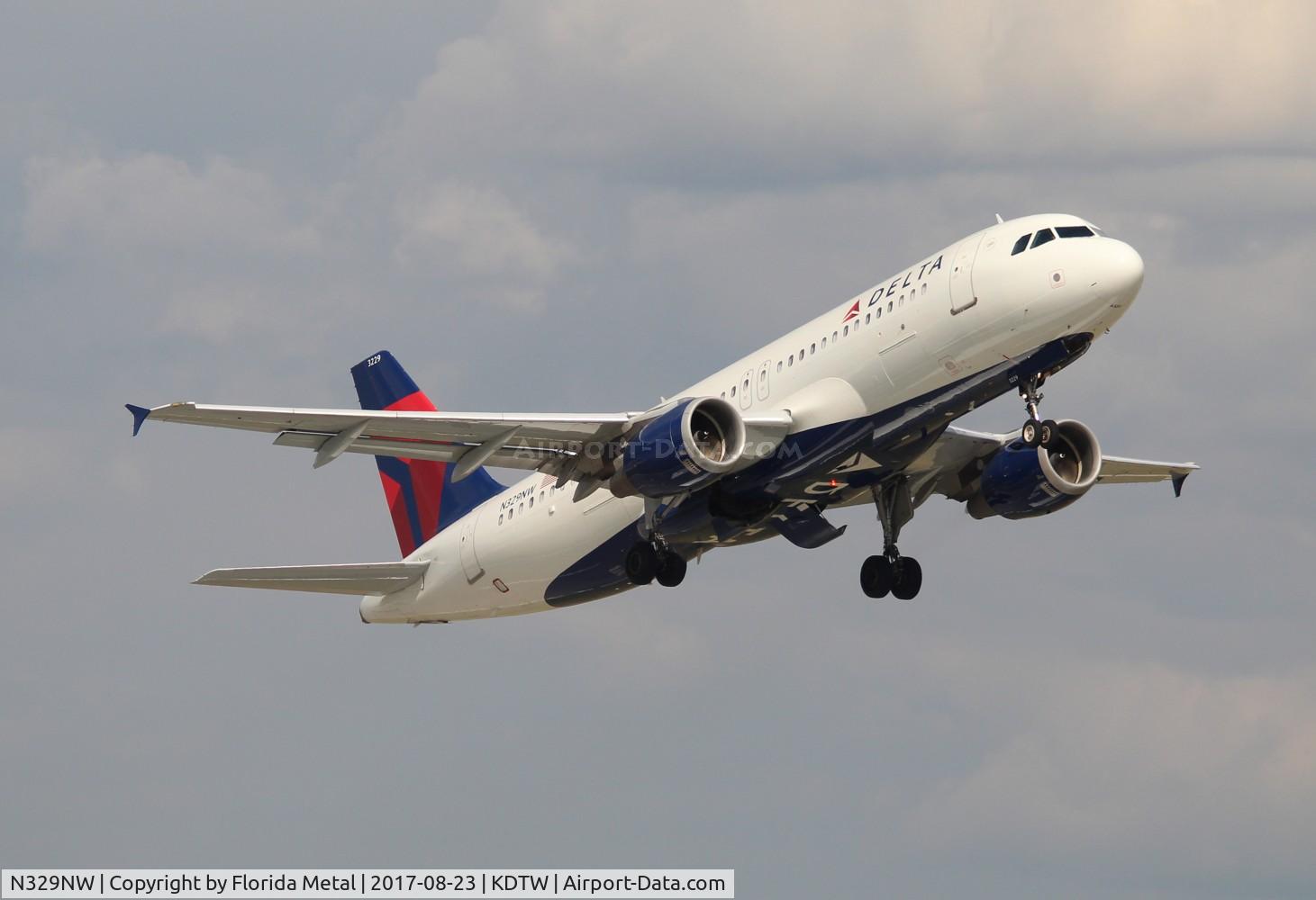 N329NW, 1992 Airbus A320-211 C/N 306, DAL A320 zx DTW-DCA
