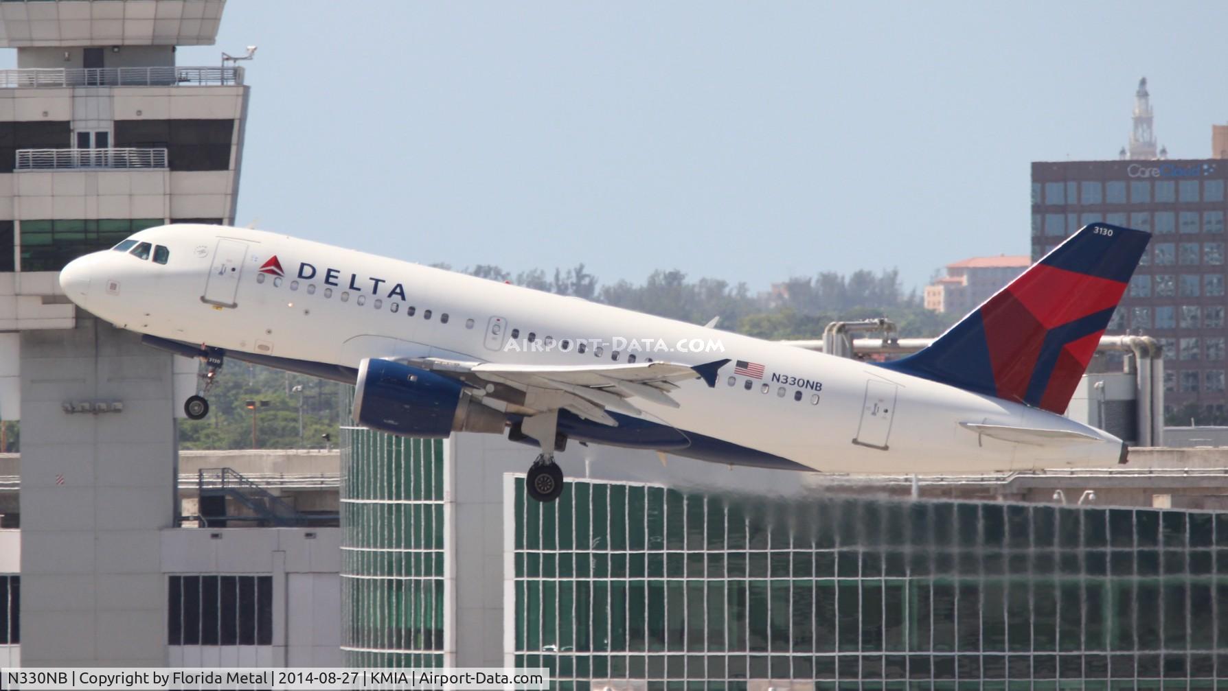N330NB, 2001 Airbus A319-114 C/N 1549, DAL A319 zx MIA-CVG