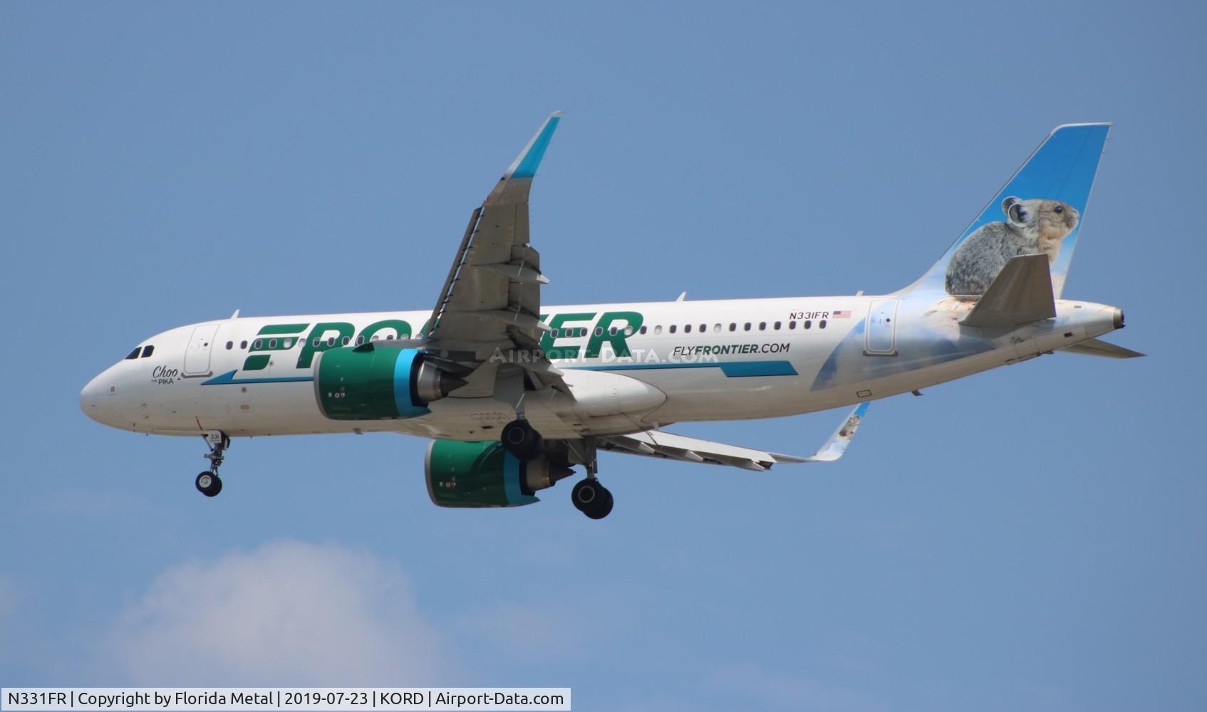 N331FR, 2018 Airbus A320-251NEO C/N 8239, FFT A32N Choo zx DEN-ORD