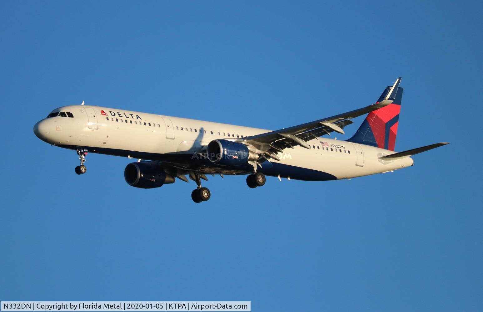 N332DN, 2017 Airbus A321-211 C/N 7973, DAL A321 zx DTW-TPA