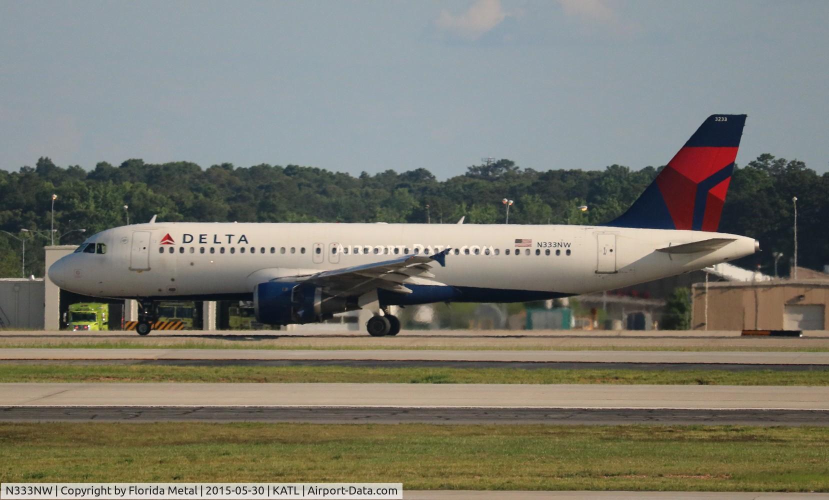 N333NW, 1992 Airbus A320-211 C/N 329, DAL A320 zx CHS-ATL