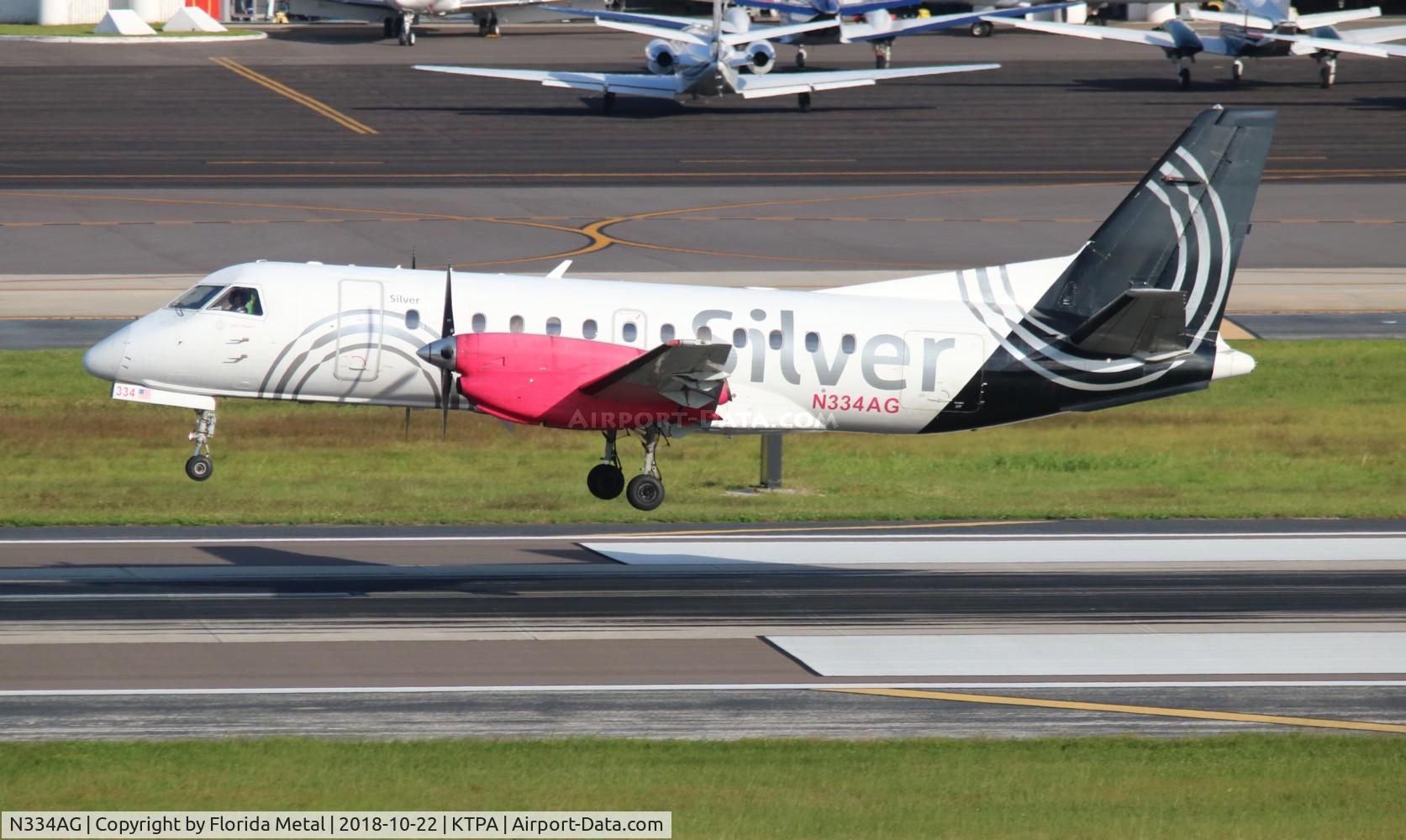 N334AG, 1998 Saab 340B C/N 340B-434, SIL S340 zx TLH-TPA