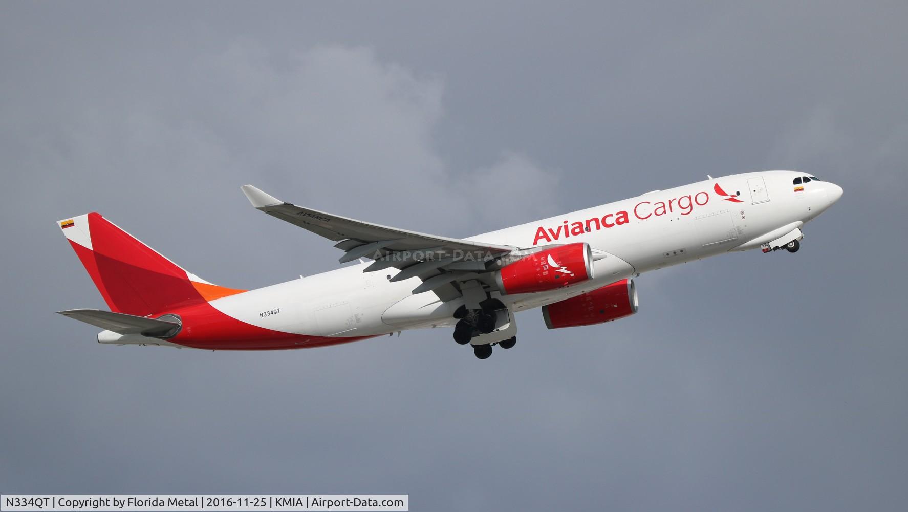 N334QT, 2013 Airbus A330-243F C/N 1448, AVA Cargo A332F zx MIA-LIM