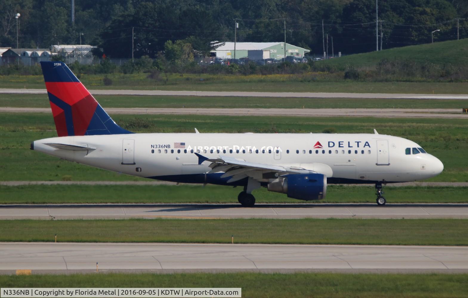 N336NB, 2002 Airbus A319-114 C/N 1683, DAL A319 zx CLT-DTW