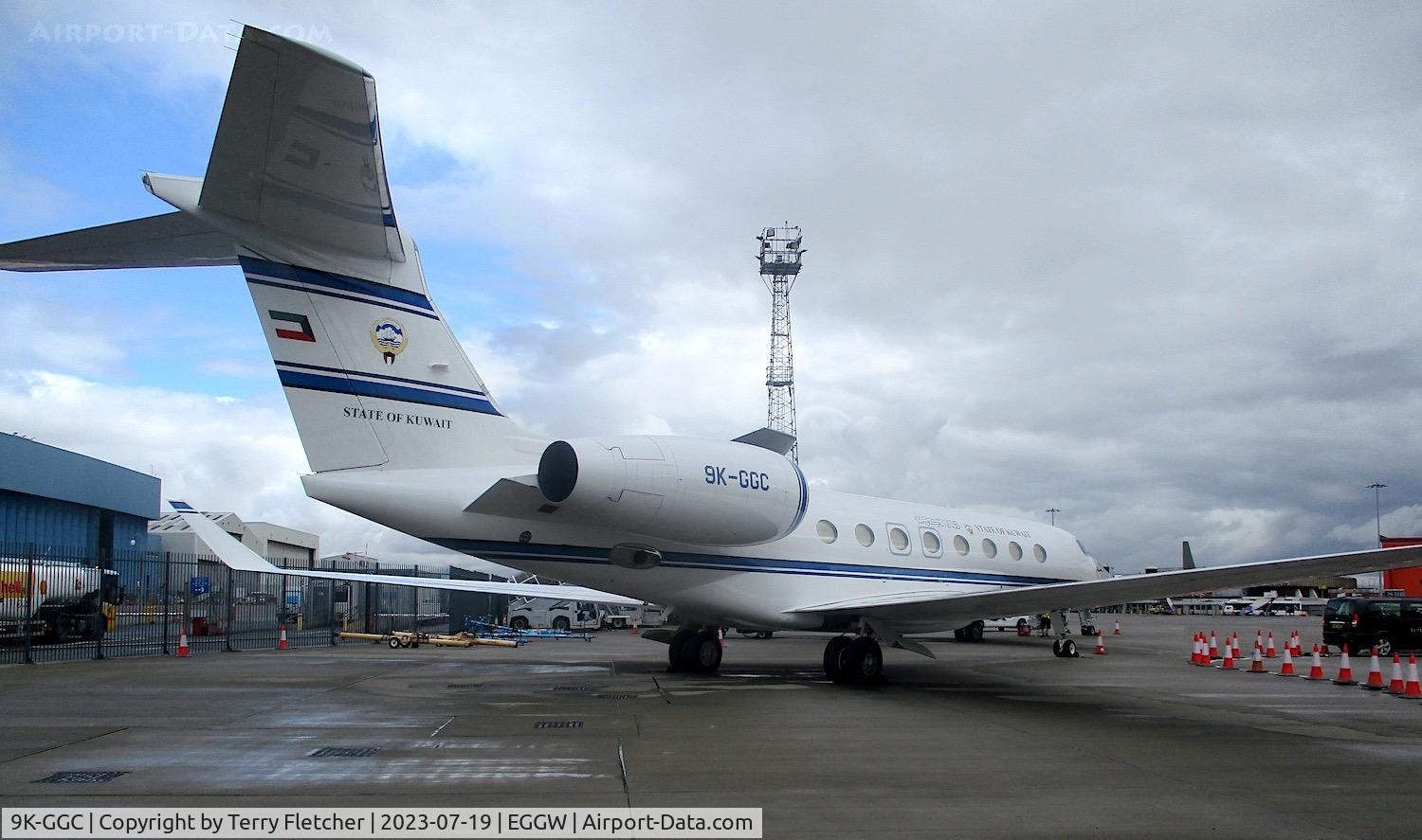 9K-GGC, 2015 Gulfstream Aerospace G650 (G-VI) C/N 6183, At Luton Airport