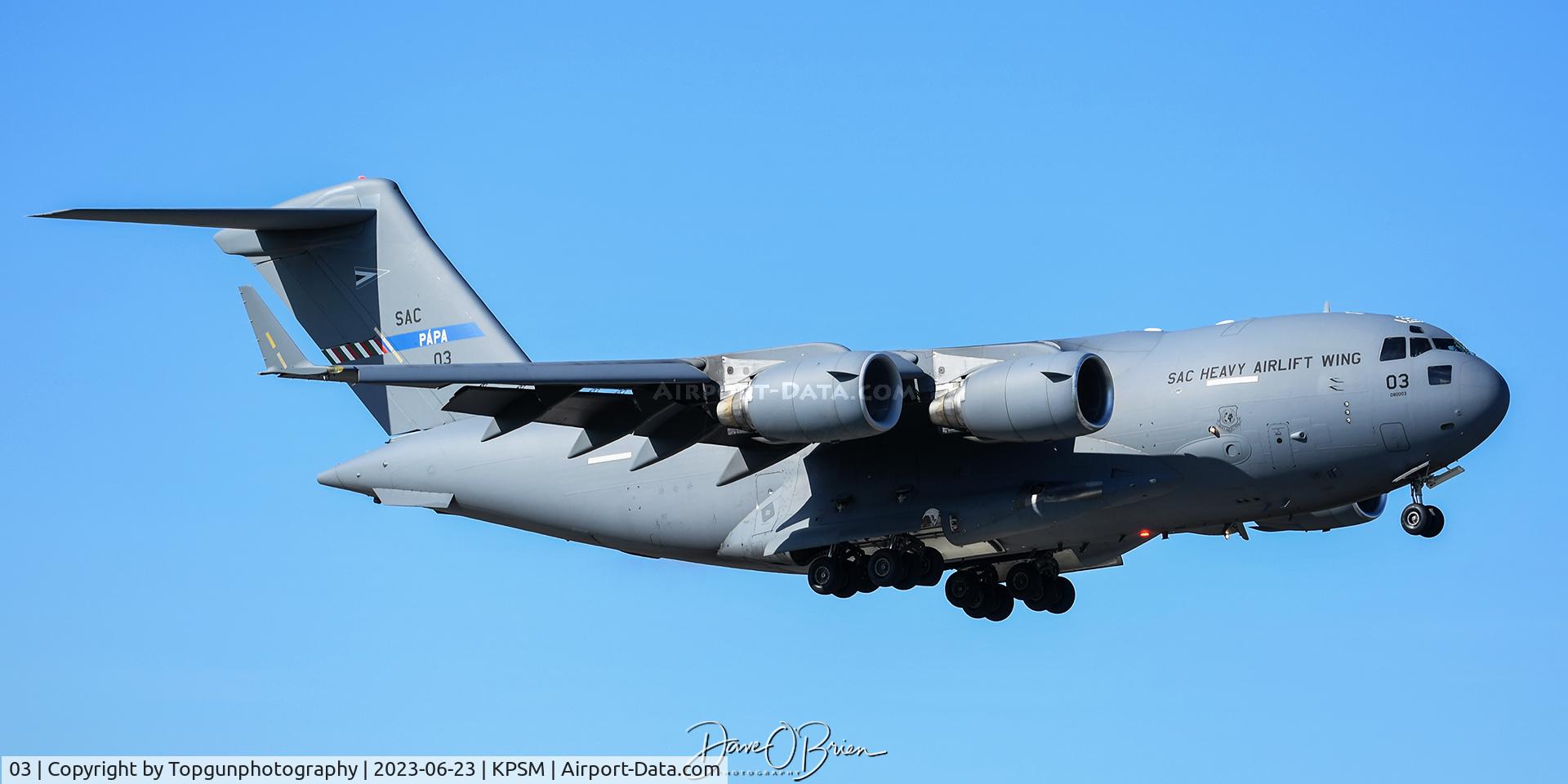 03, 2009 Boeing C-17A Globemaster III C/N F-211, BARTK98 landing RW16
