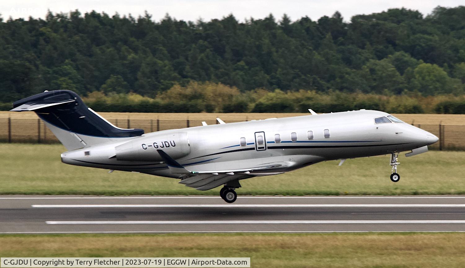 C-GJDU, 2015 Bombardier Challenger 350 (BD-100-1A10) C/N 20519, At Luton Airport