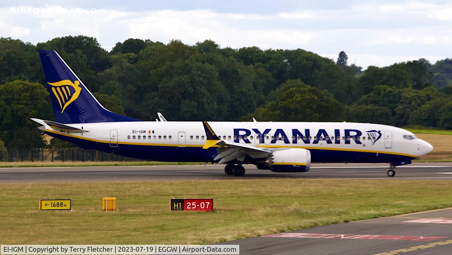 EI-IGM, 2023 Boeing 737-8-200 MAX C/N 67073, At Luton Airport