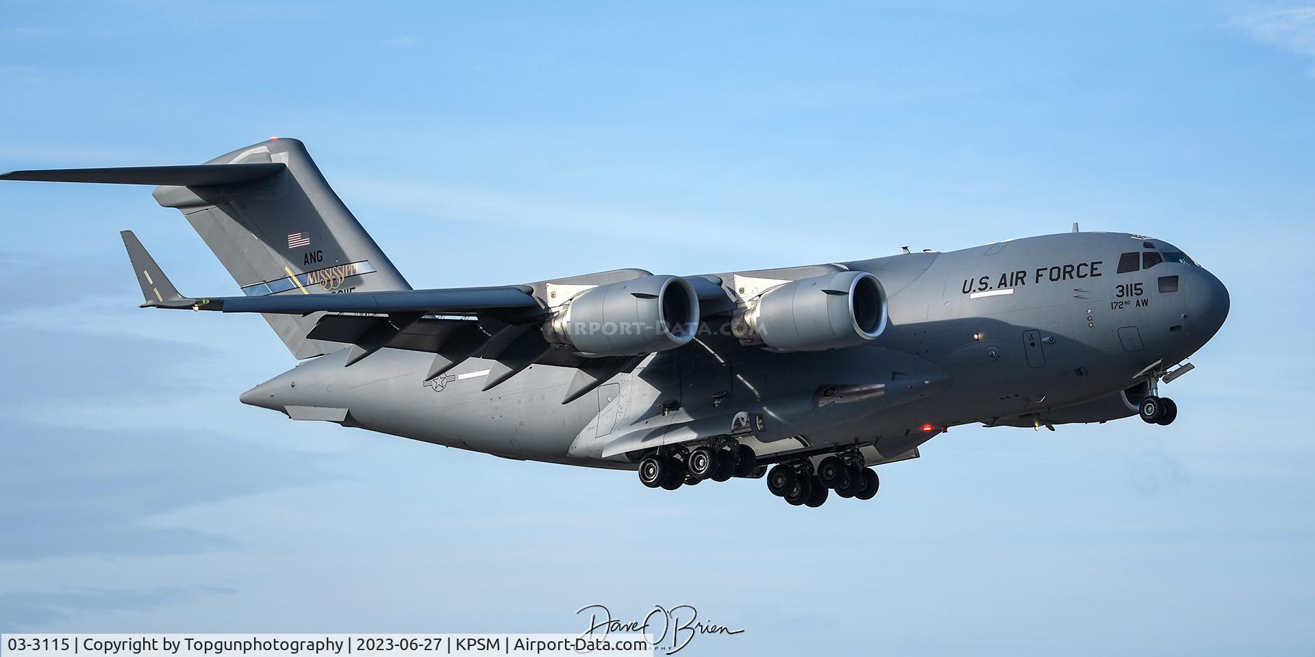 03-3115, 2003 Boeing C-17A Globemaster III C/N R-115, REACH620