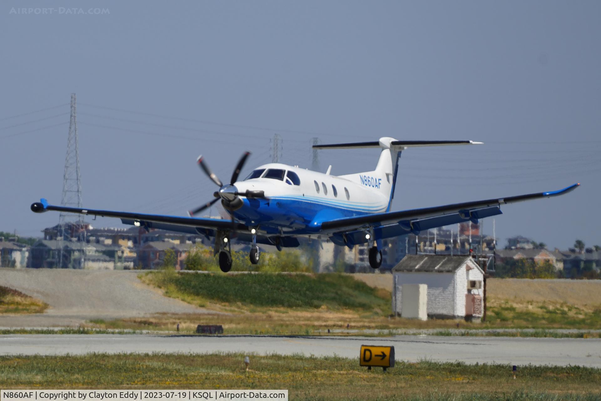 N860AF, 2019 Pilatus PC-12/47E C/N 1860, San Carlos Airport in California 2023