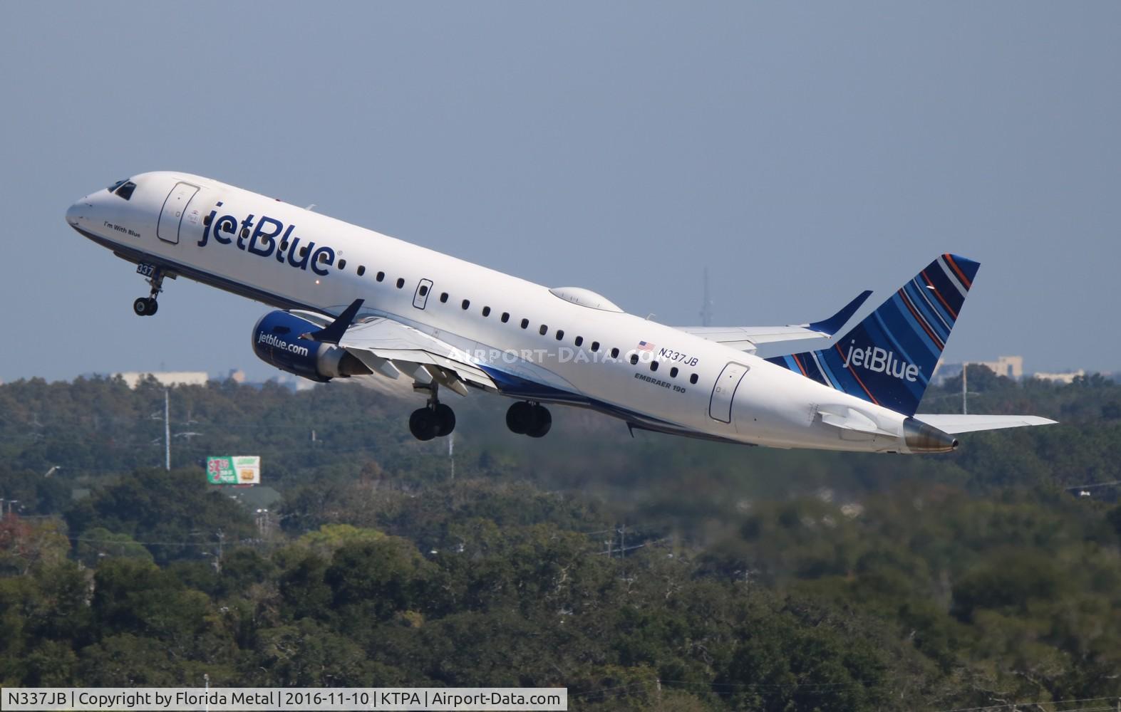 N337JB, Embraer ERJ-190-100 IGW 190AR C/N 19000473, JBU E190 zx TPA-CUN