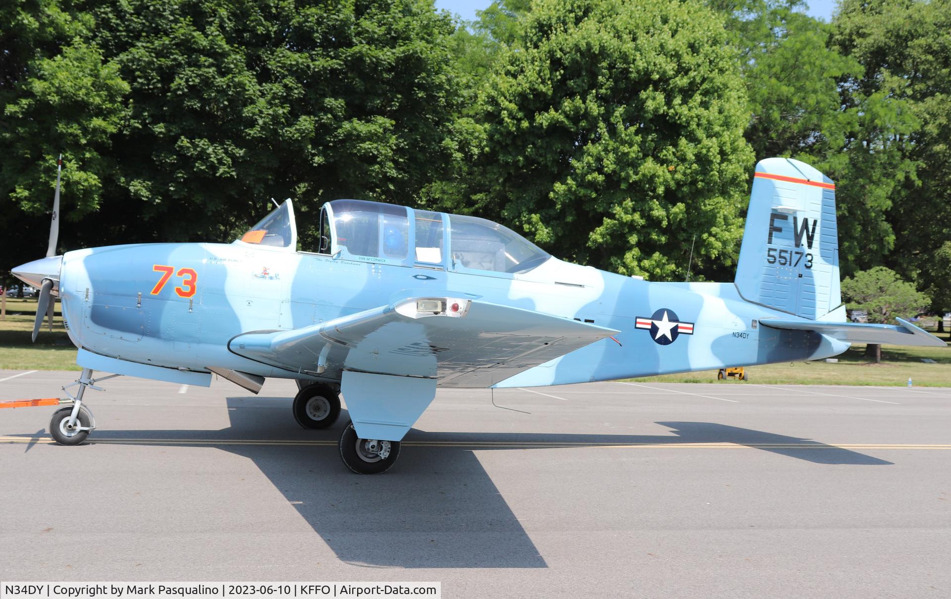 N34DY, 1956 Beech A45 C/N G-730, Beech T-34A