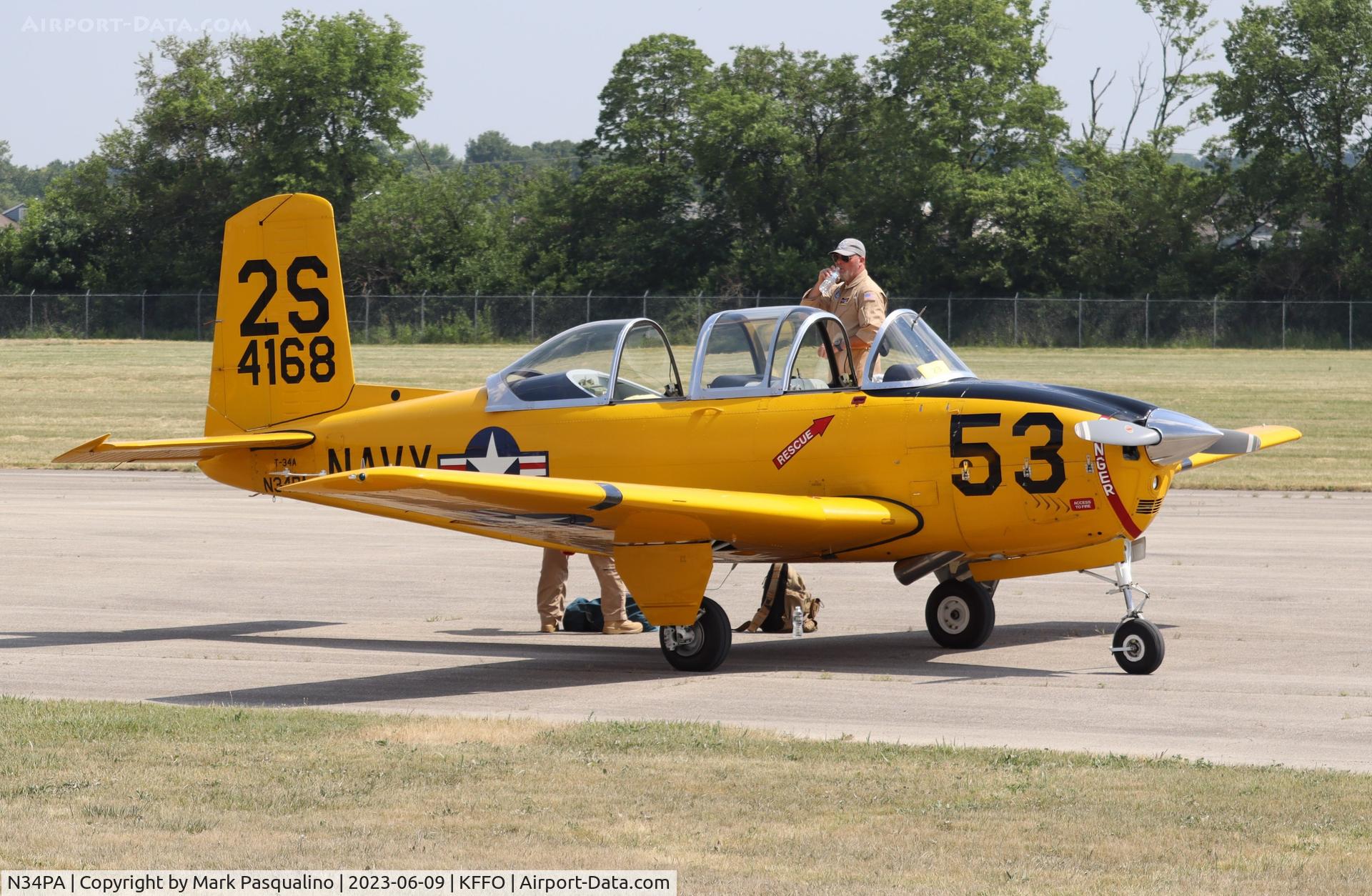 N34PA, 1955 Beech T-34A (A45) Mentor Mentor C/N G-268, Beech T-34A