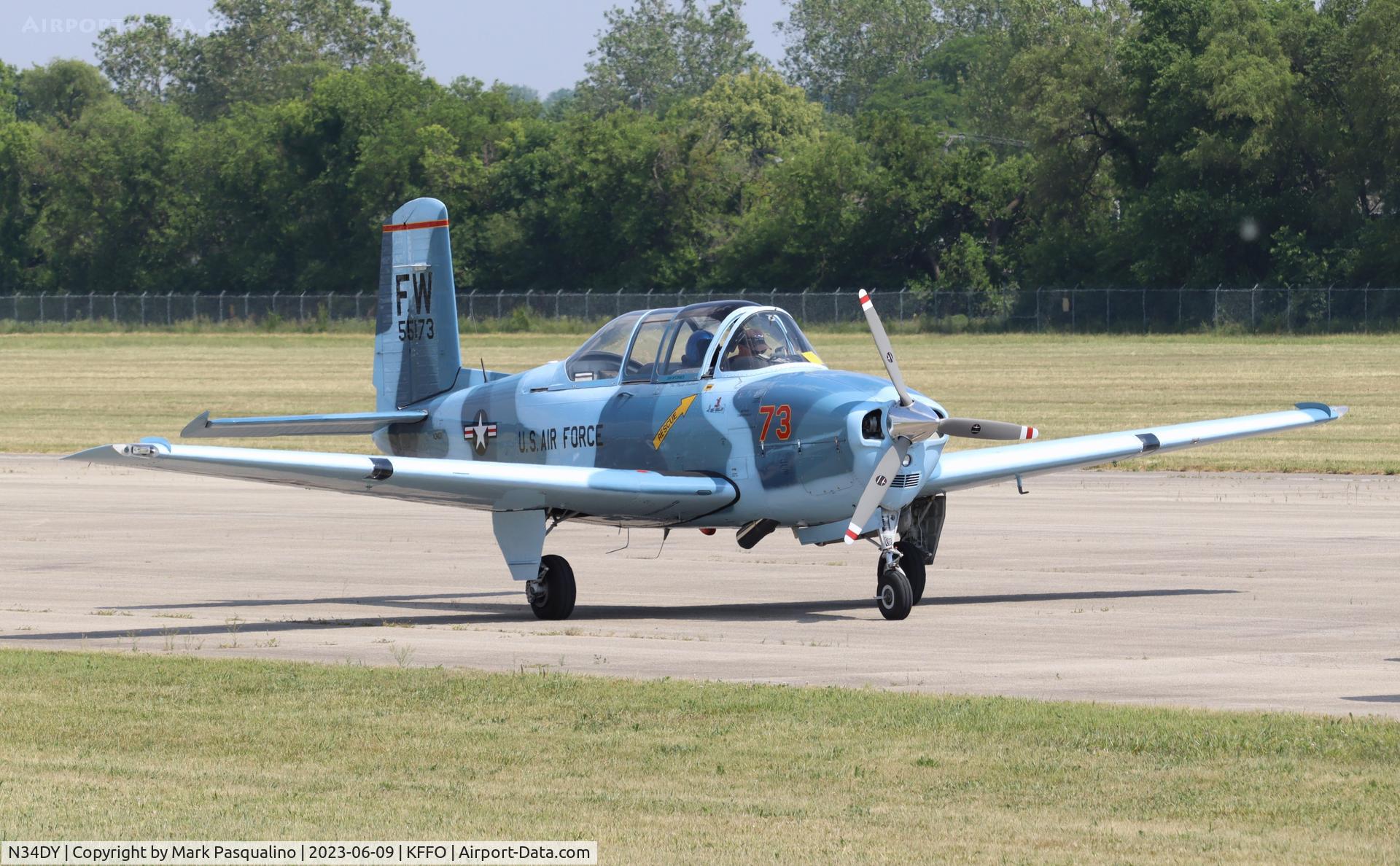 N34DY, 1956 Beech A45 C/N G-730, Beech T-34A