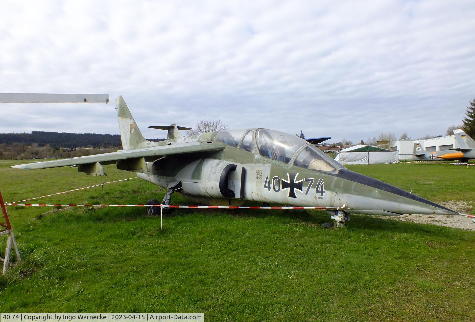 40 74, Dassault-Dornier Alpha Jet A C/N 0074, Dassault-Breguet/Dornier Alpha Jet A at the Internationales Luftfahrtmuseum, Schwenningen