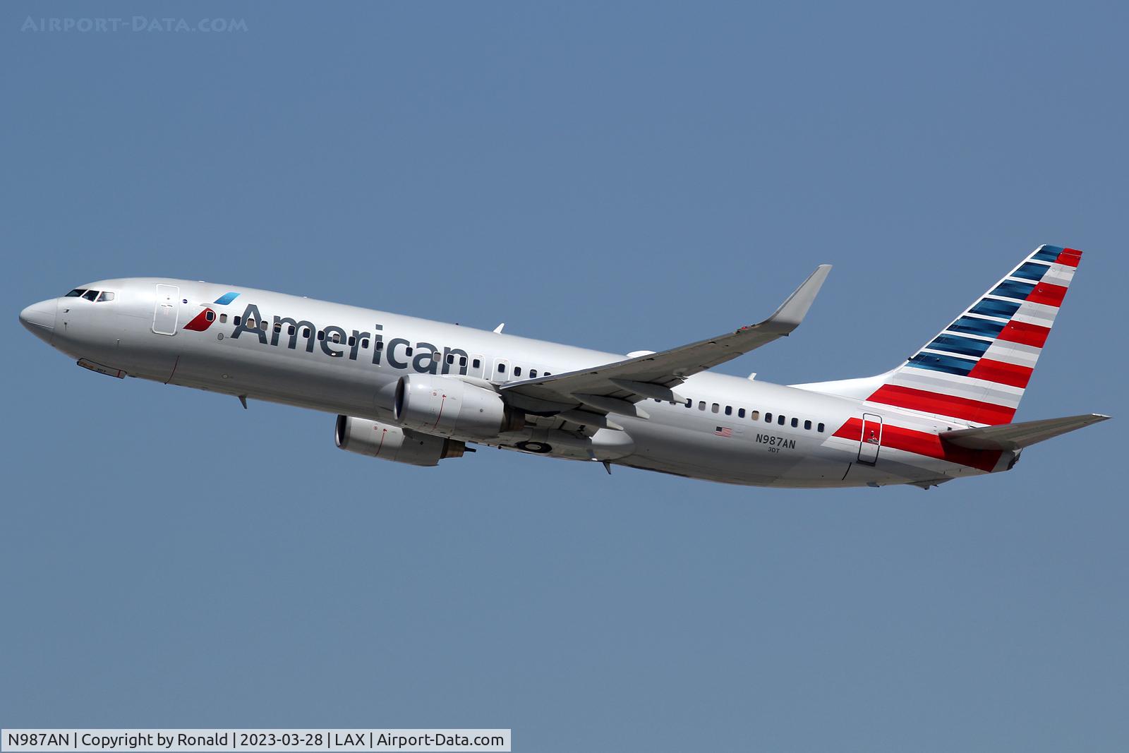 N987AN, 2009 Boeing 737-823 C/N 31069, at lax
