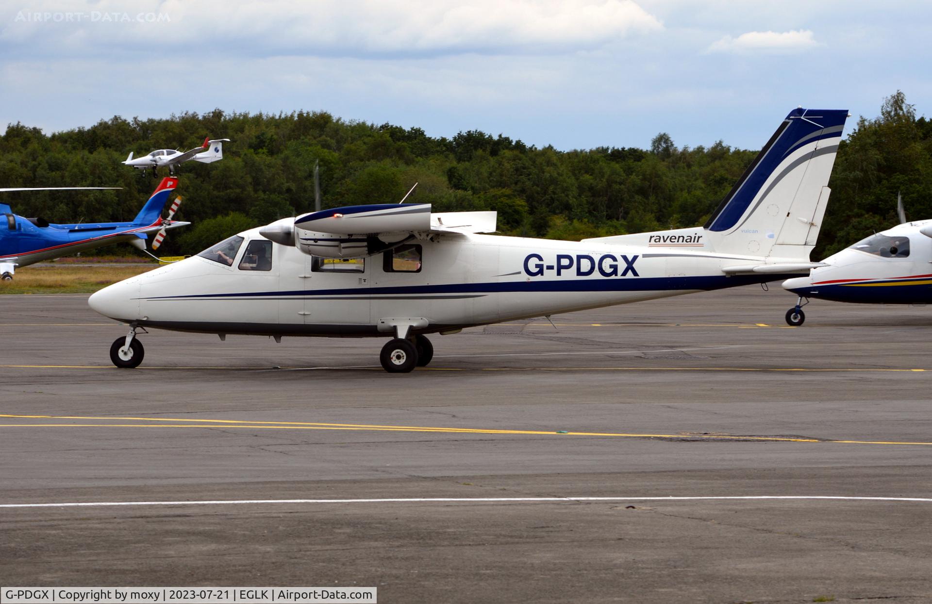 G-PDGX, 2015 Vulcanair P-68R Victor C/N 483-50, Vulcanair P68C-TC Victor at Blackbushe. Ex OY-GNS