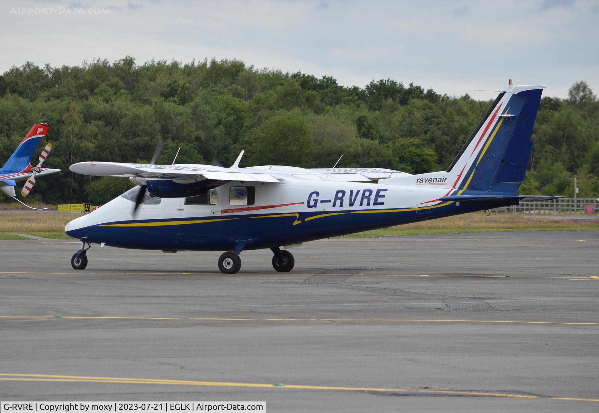G-RVRE, 1975 Partenavia P-68B C/N 57, Partenavia P-68B Victor at Blackbushe. Ex D-GIFR