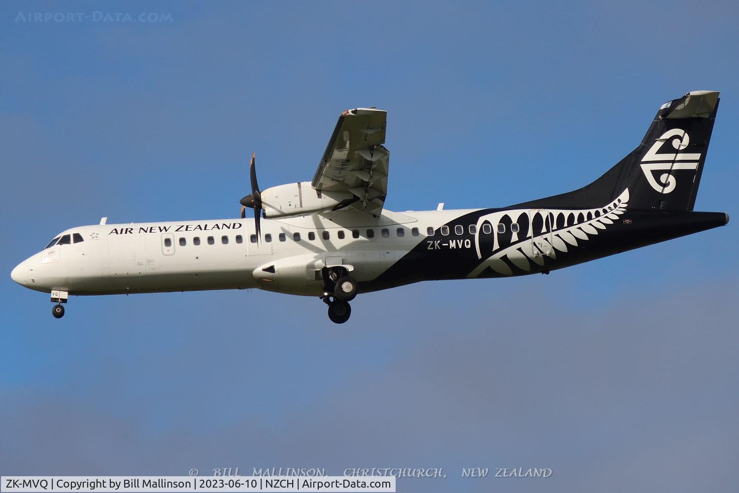 ZK-MVQ, 2017 ATR 72-212A C/N 1451, from ROT