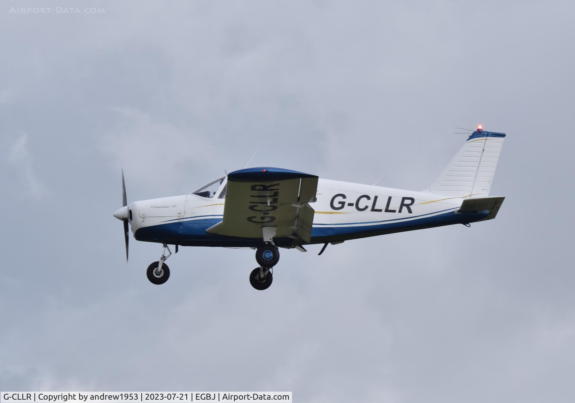 G-CLLR, 1968 Piper PA-28-140 Cherokee C/N 28-23610, G-CLLR at Gloucestershire Airport.