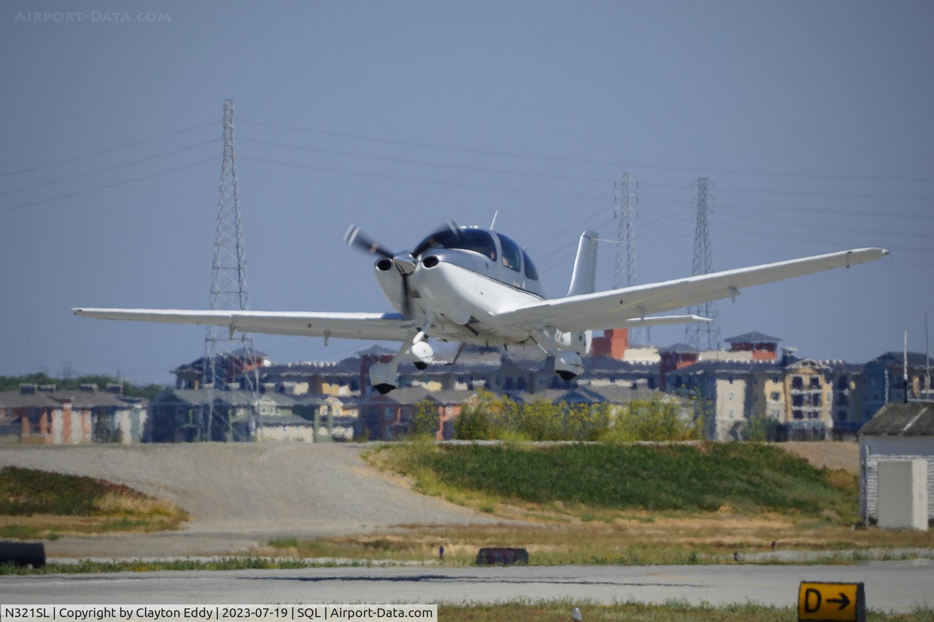 N321SL, 2016 Cirrus SR20 C/N 2325, San Carlos airport in California 2023.